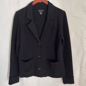 NWOT Women’s Adrienne Vittadini Black Sweater Blazer Large